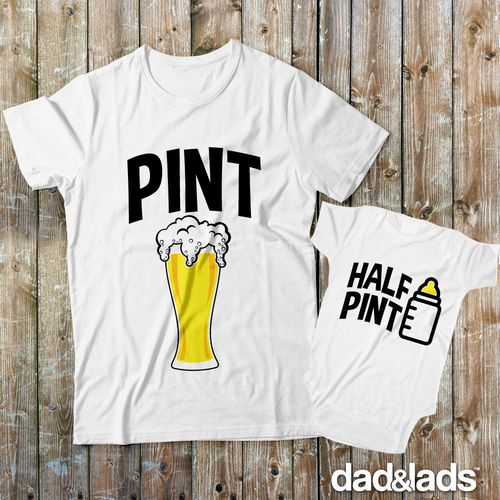 Pint and Half Pint Shirts Matching Father Son Shirts from Dad & Lads 2X-Large/18 Mo Bodysuit