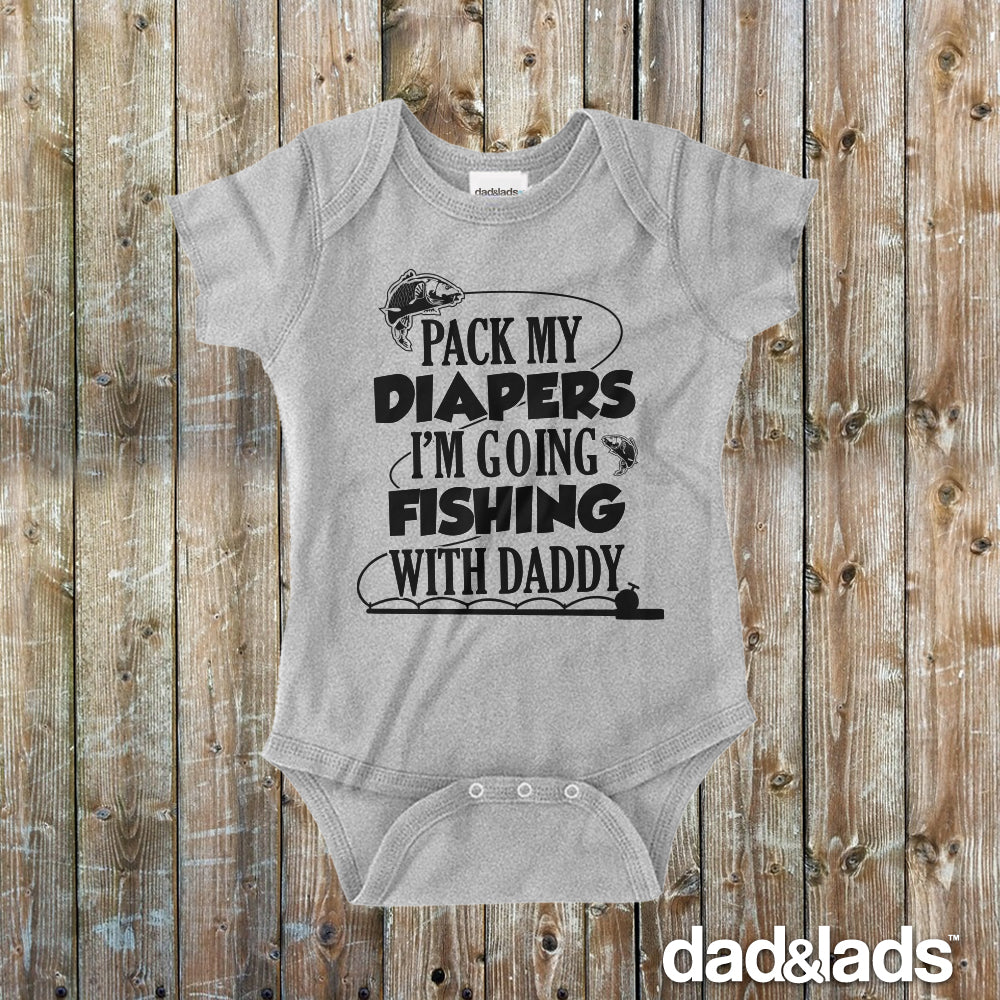 Pack My Nappies, I'm Going Fishing with Daddy Long Sleeve Baby Grow, Shop  Today. Get it Tomorrow!
