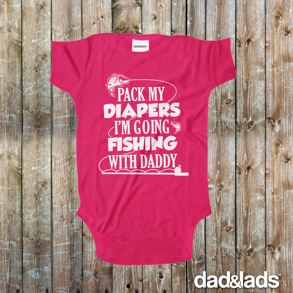 I'm Going Fishing with Daddy Father's Day Baby Onesie – Little Spunkies